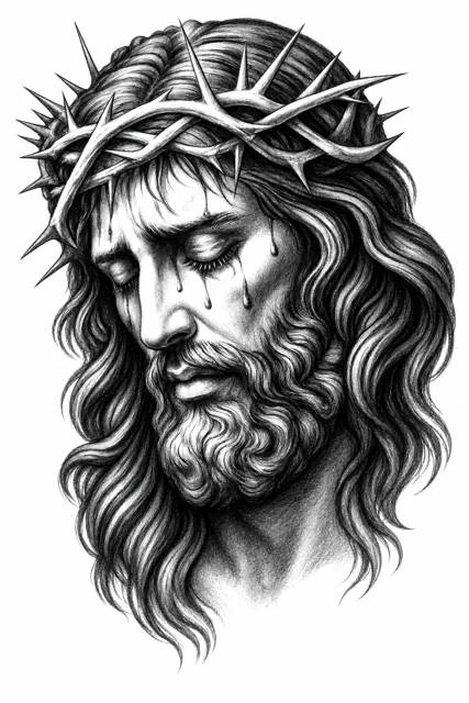 Christ wearing the crown of thorns