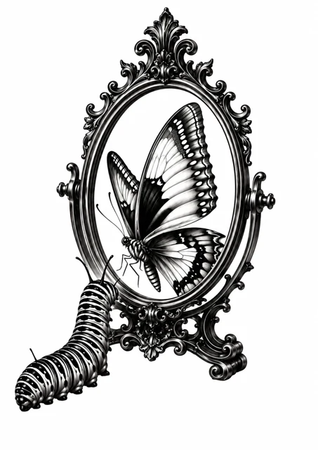 Butterfly transformation mirror
